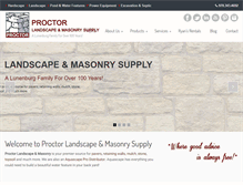 Tablet Screenshot of proctorlandscapesupply.com